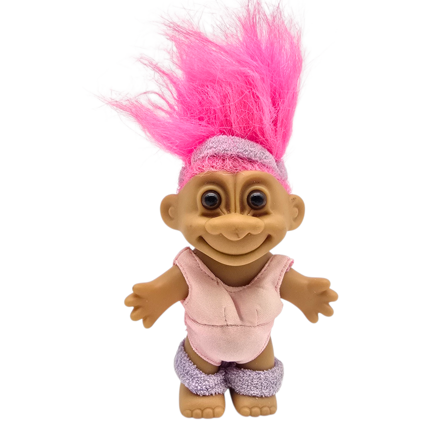 Troll Vintage Russ 11 cms años 90s Aerobics Rosa
