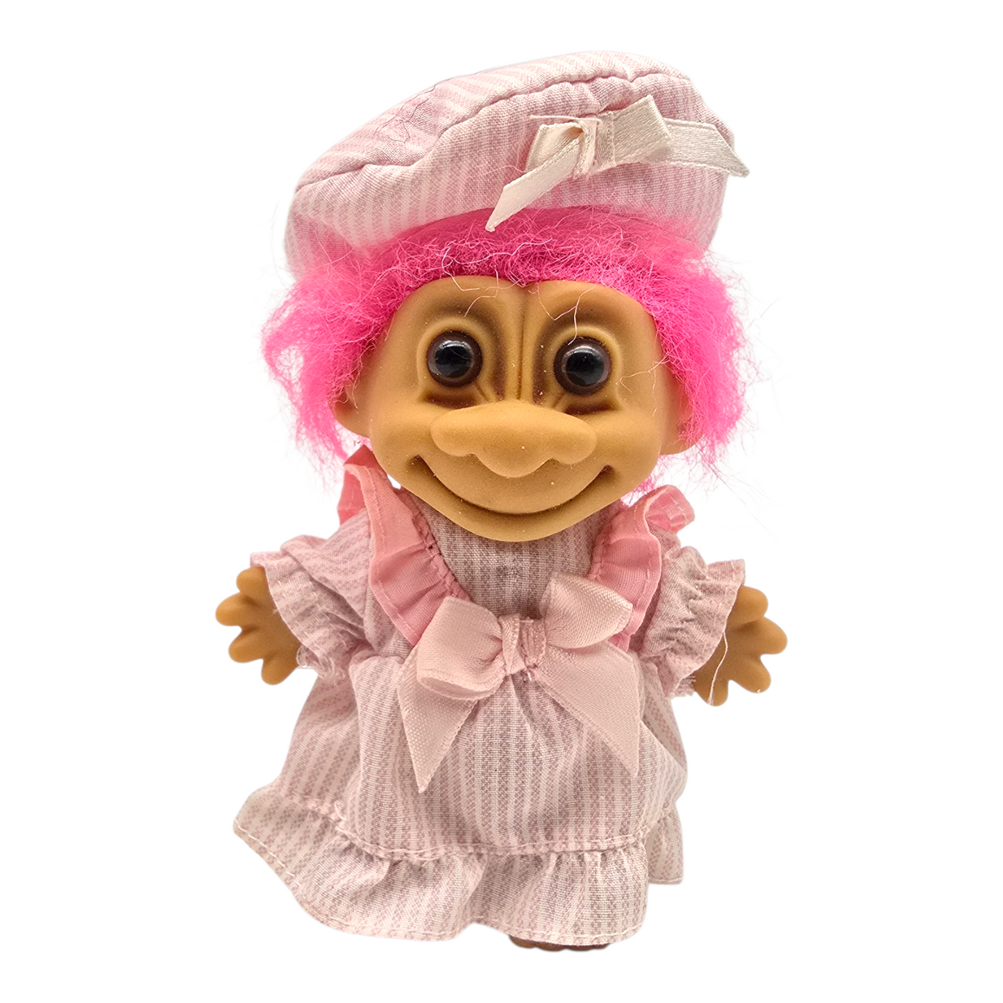 Troll Vintage Russ 11 cms años 90s Pijama Rosa