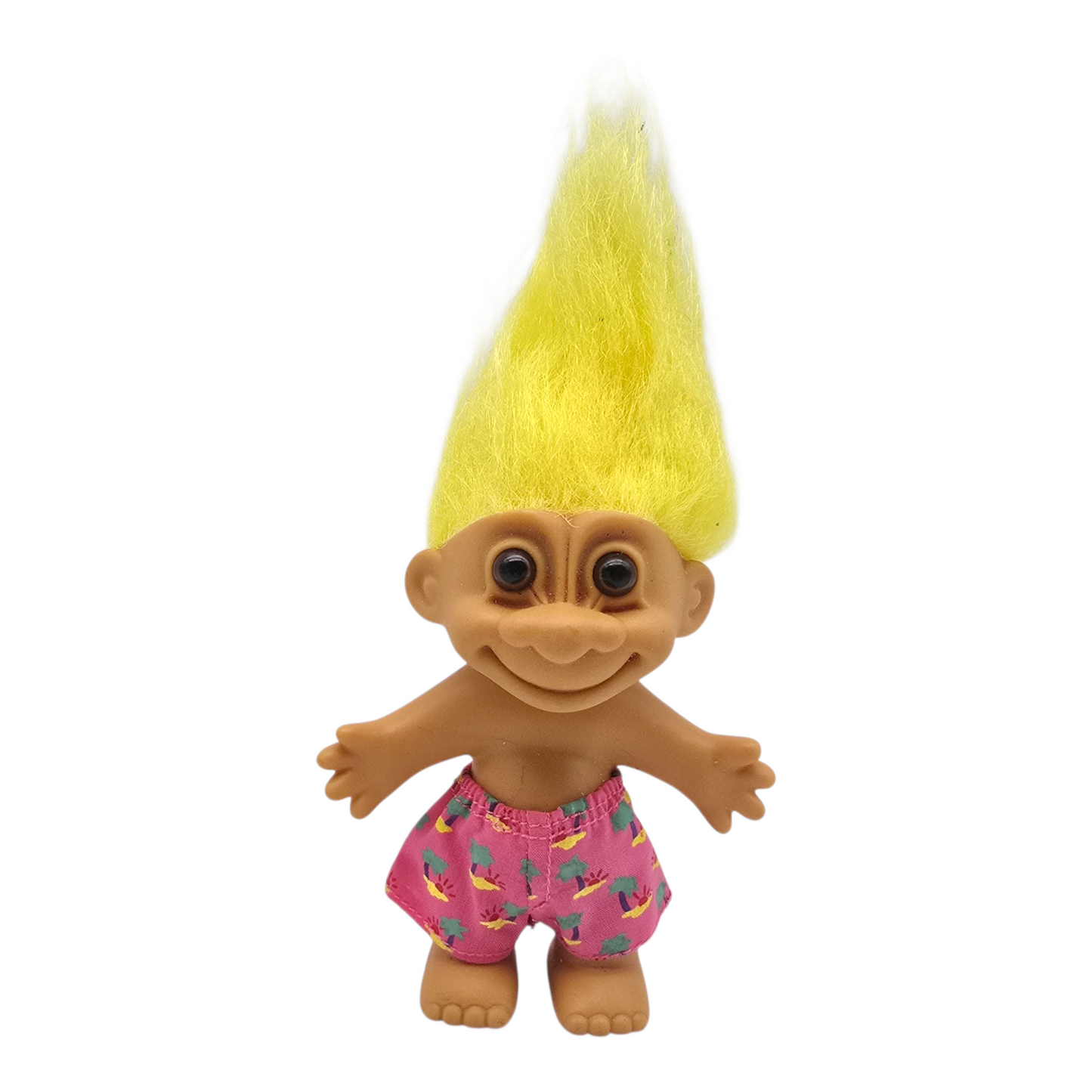 Troll Vintage Russ 11 cms años 90s Trunks Amarillo