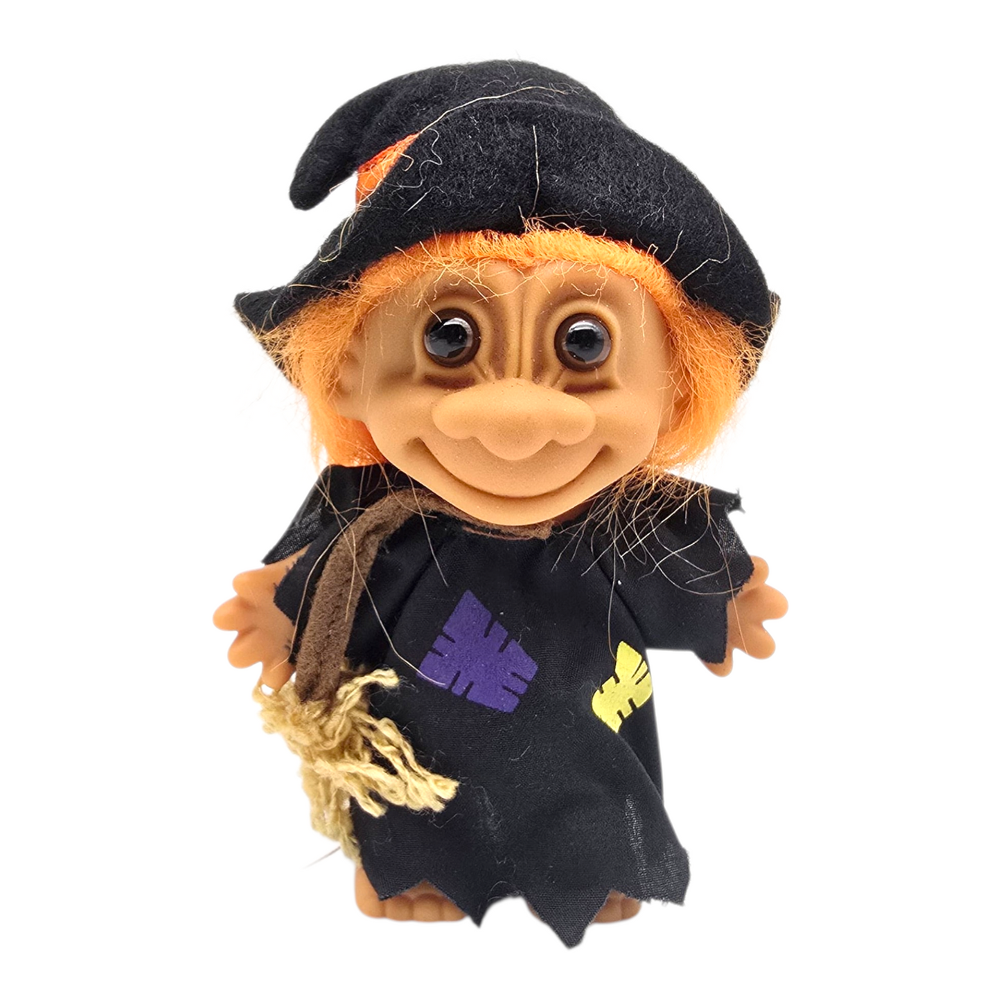 Troll Vintage Russ 11 cms años 90s Bruja Naranja