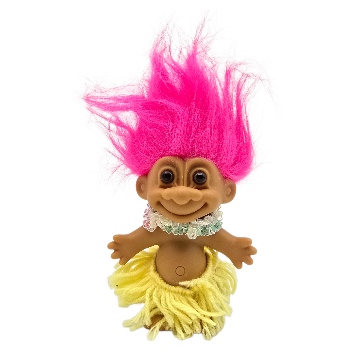 Troll Vintage Russ 11 cms años 90s Hawaiian Rosa