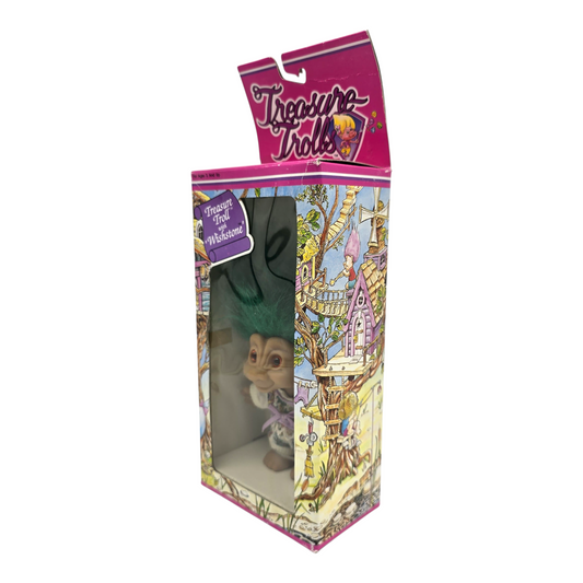Treasure Troll Vintage Ace Novelty con Gema de los deseos Años 90s Caja con detalles estéticos