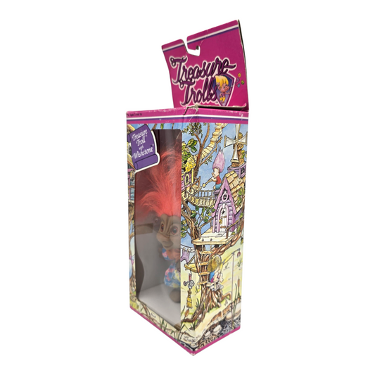 Treasure Troll Vintage Ace Novelty con Gema de los deseos Años 90s Caja con detalles estéticos