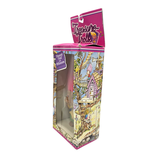 Treasure Troll Vintage Ace Novelty con Gema de los deseos Años 90s Caja con detalles estéticos