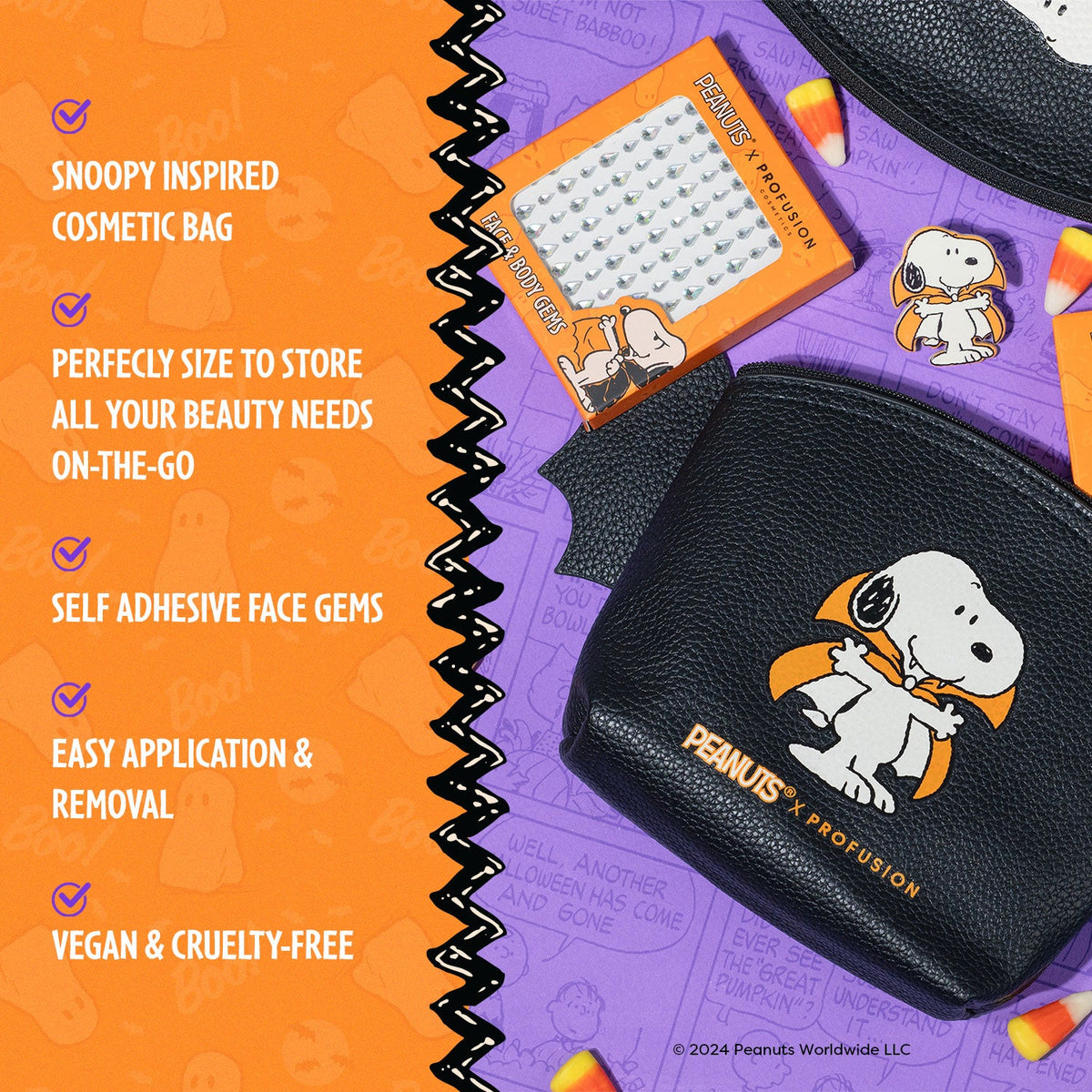 Snoopy Halloween bolsa y gemas