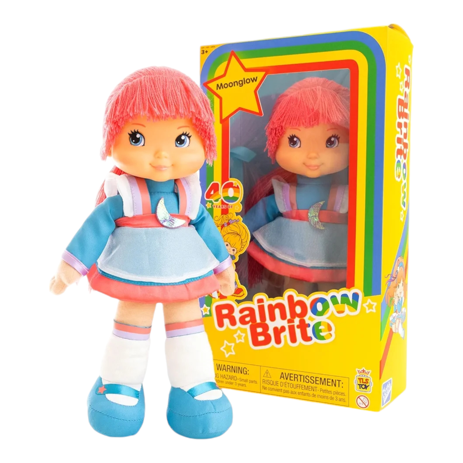 Muneca Moonglow Rainbow Brite 40 Aniversario de tela Castillo de Juguetes Vintage