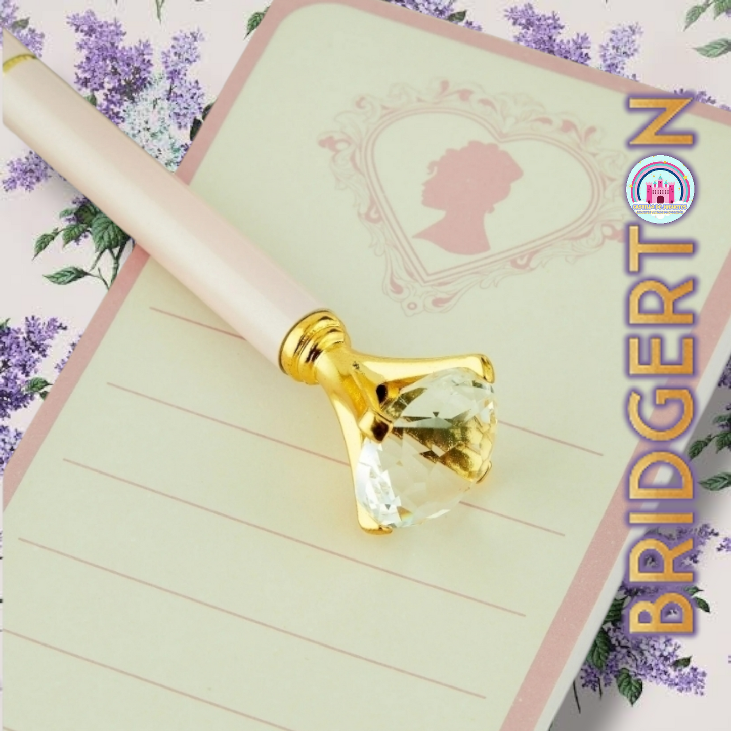 Bridgerton colección Netflix set de Papelería, diario, pluma y block de notas