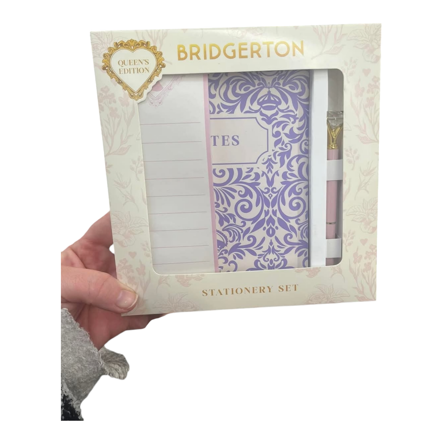 Bridgerton colección Netflix set de Papelería, diario, pluma y block de notas