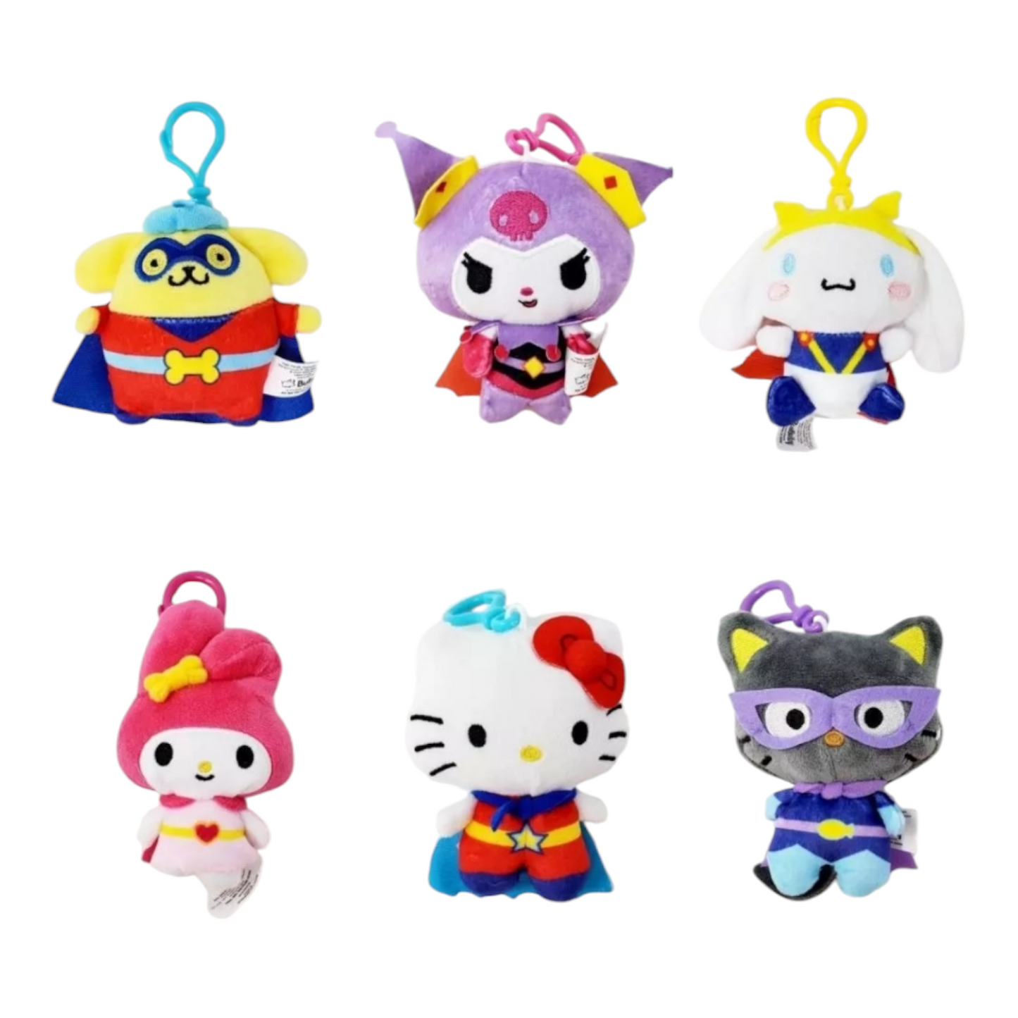 Dangles Llavero Peluche Figura Hello Kitty super heroes a elegir