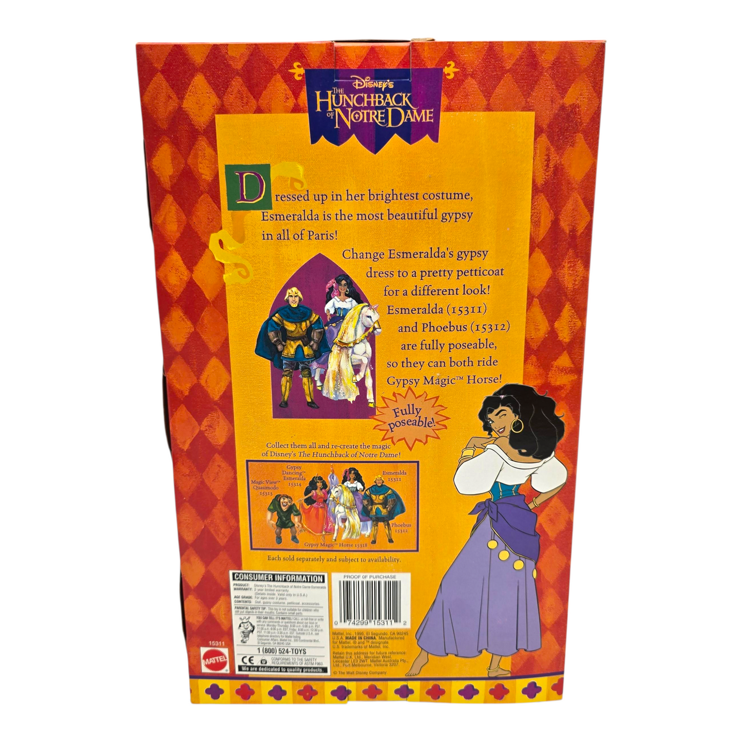 Esmeralda Jorobado de Notre Dame Mattel Vintage