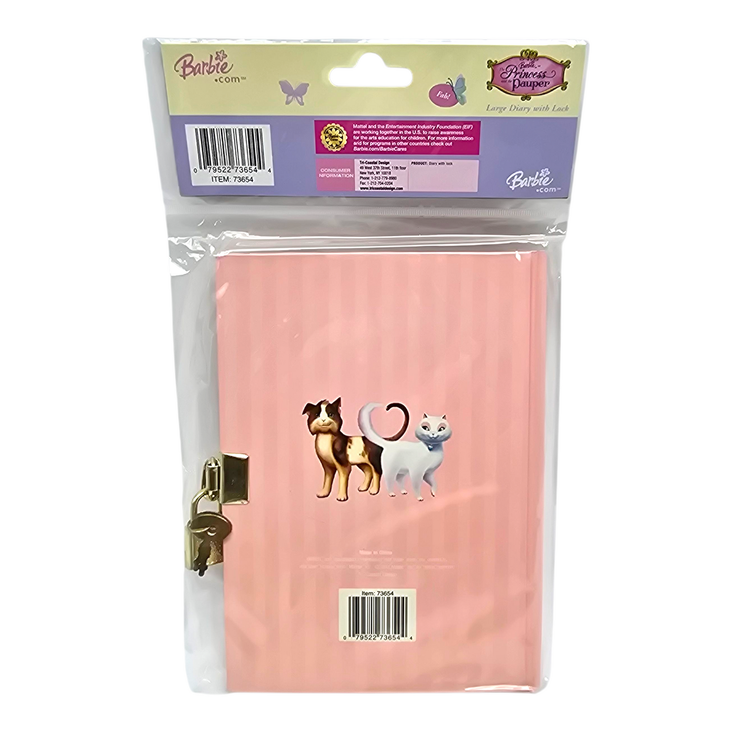 Diario de Bolsillo vintage Barbie La Princesa y la Plebeya (pequeño con candado)