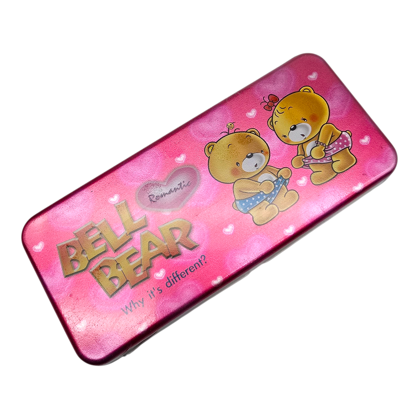 Estuche vintage Ninety-nine Papelería vintage Nuevo años 90s Metálico Rosa