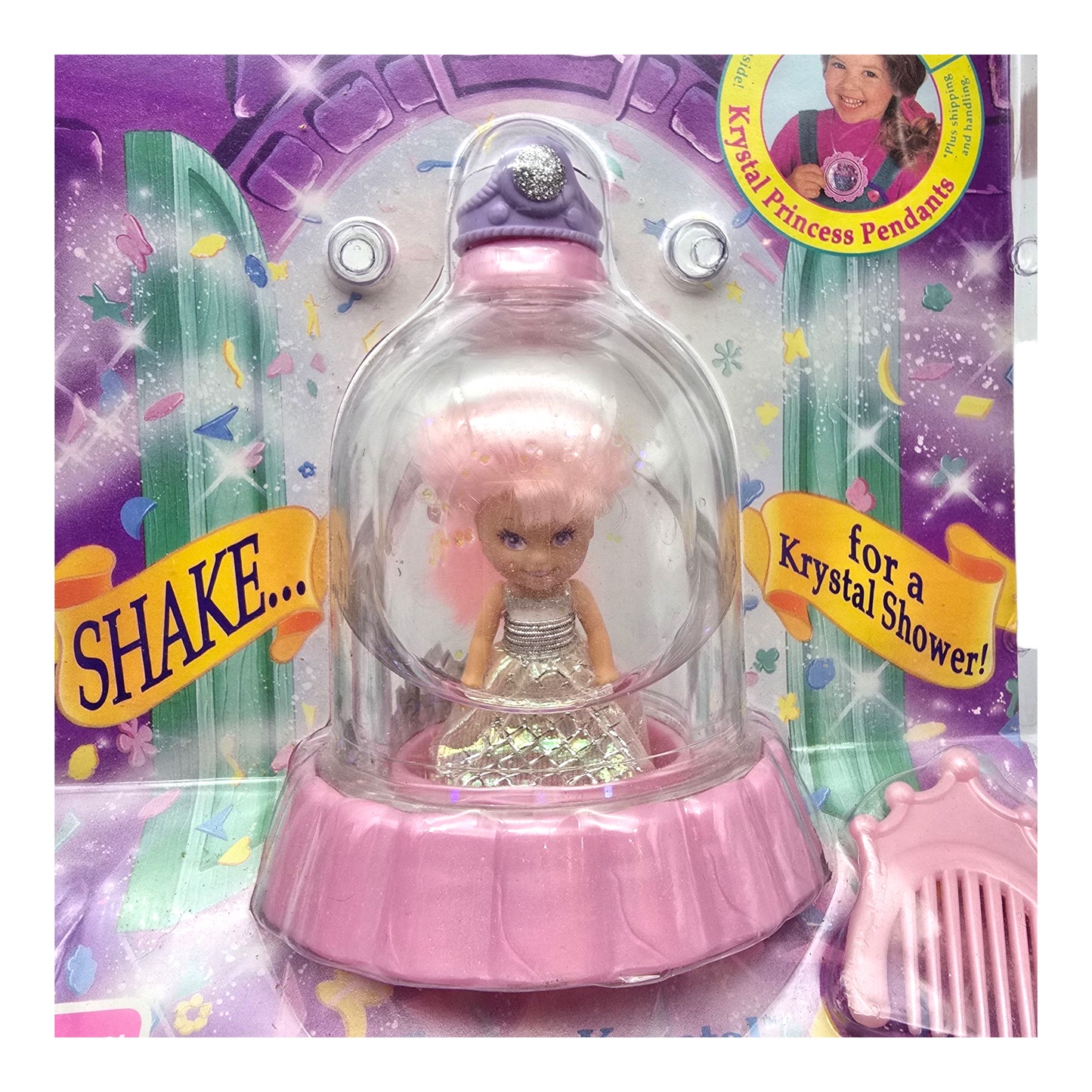 Krystal Princess Playskool Vintage Cúpulas de agua con glitter Capelo