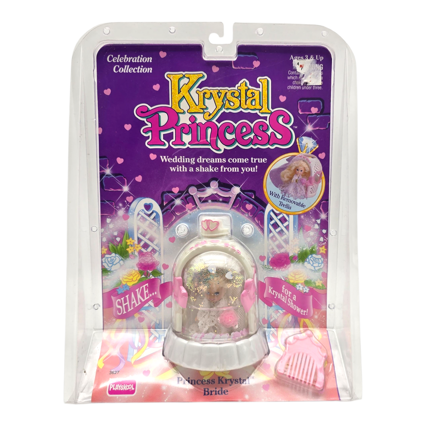 Krystal Princess Playskool Vintage Cúpulas de agua con glitter Capelo Novia