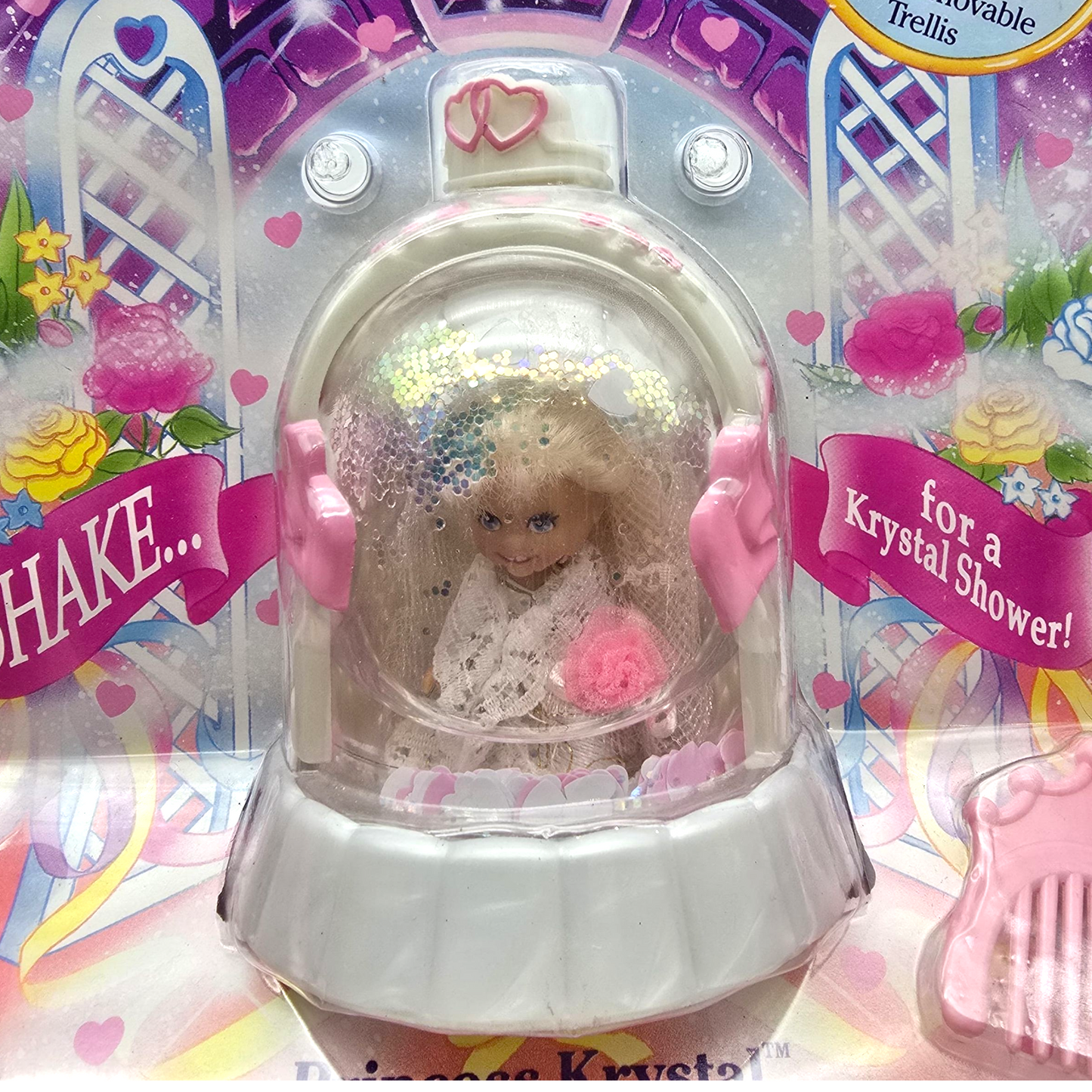 Krystal Princess Playskool Vintage Cúpulas de agua con glitter Capelo Novia