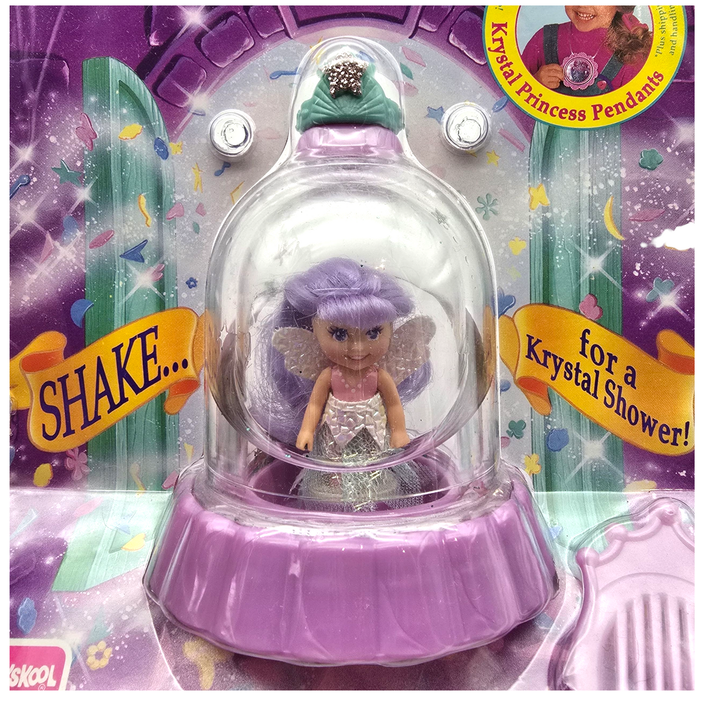 Krystal Princess Playskool Vintage Cúpulas de agua con glitter Capelo