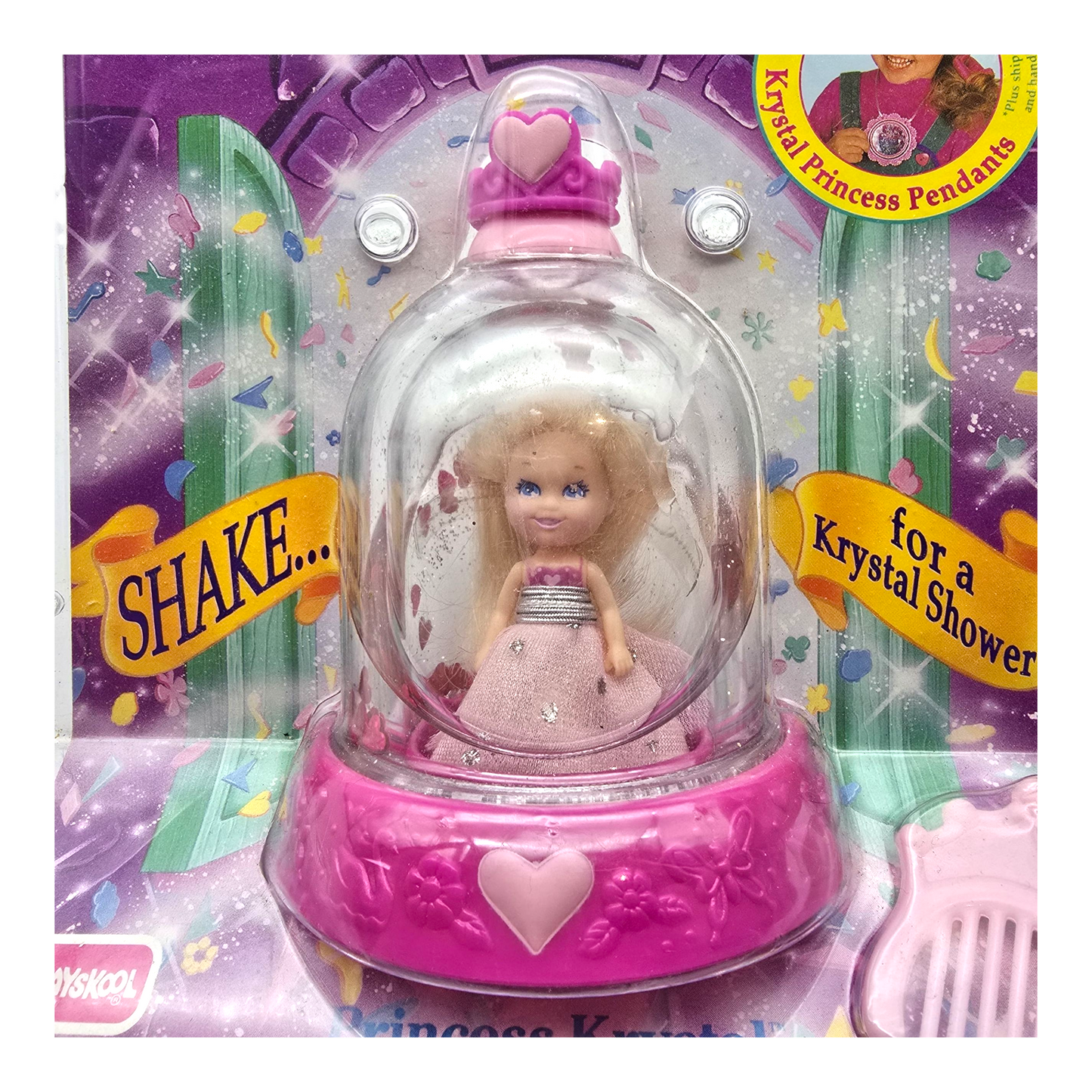 Krystal Princess Playskool Vintage Cúpulas de agua con glitter Capelo