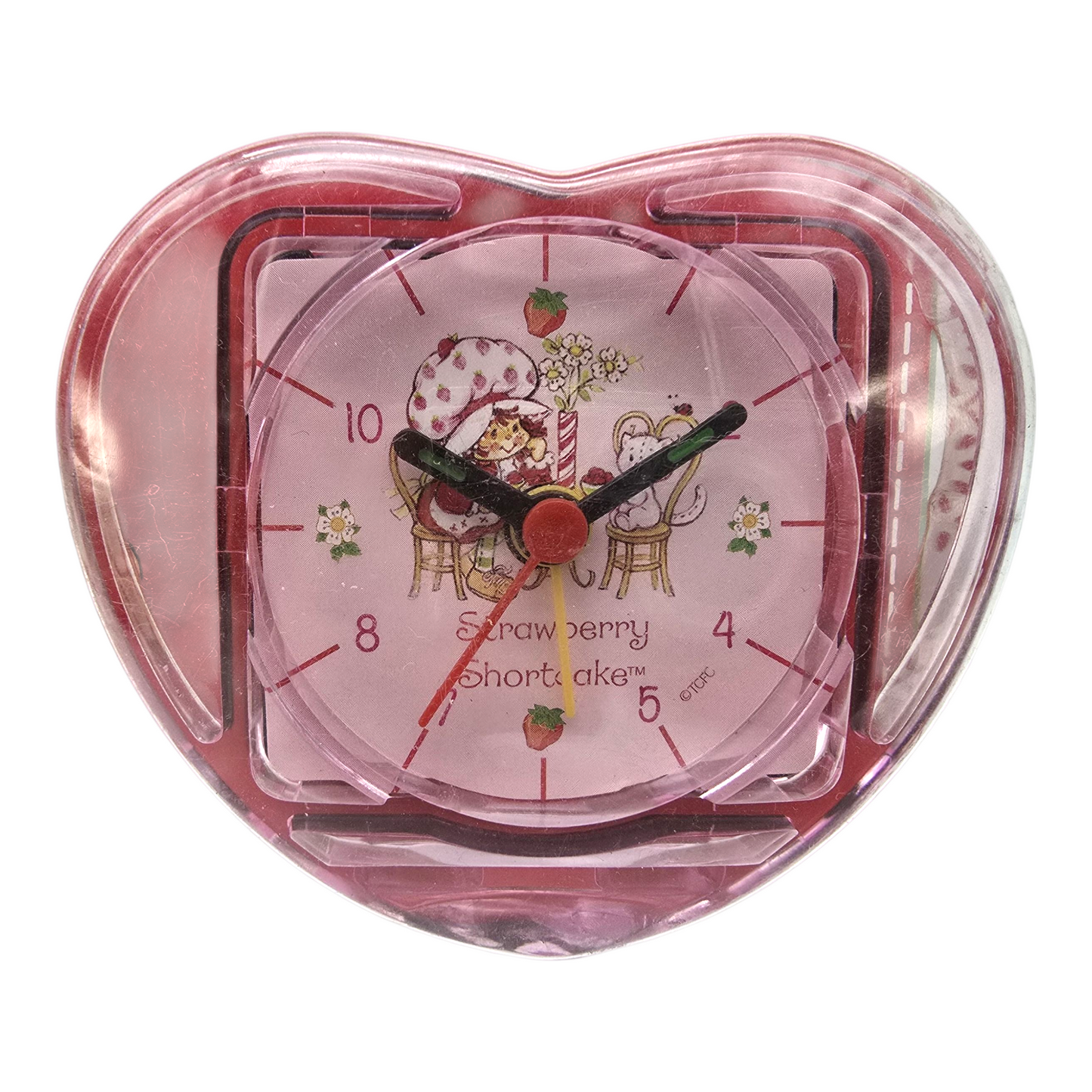 Reloj despertador Rosita Fresita Vintage de corazón acrílico Funcionan con batería