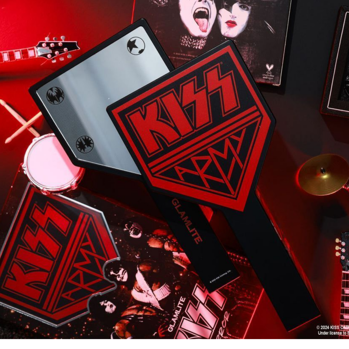 Kiss x Glamlite makeup Espejo de mano