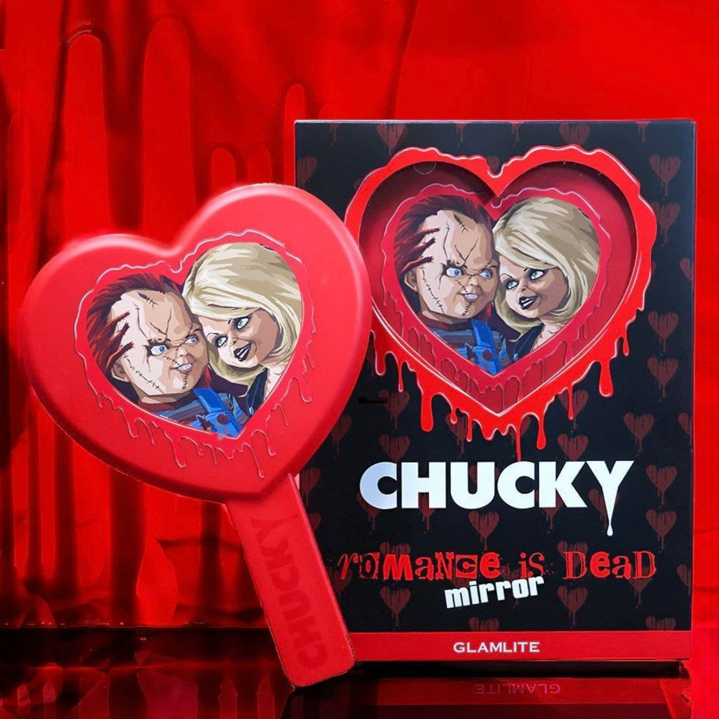 Chucky Romance x Glamlite makeup Espejo de mano