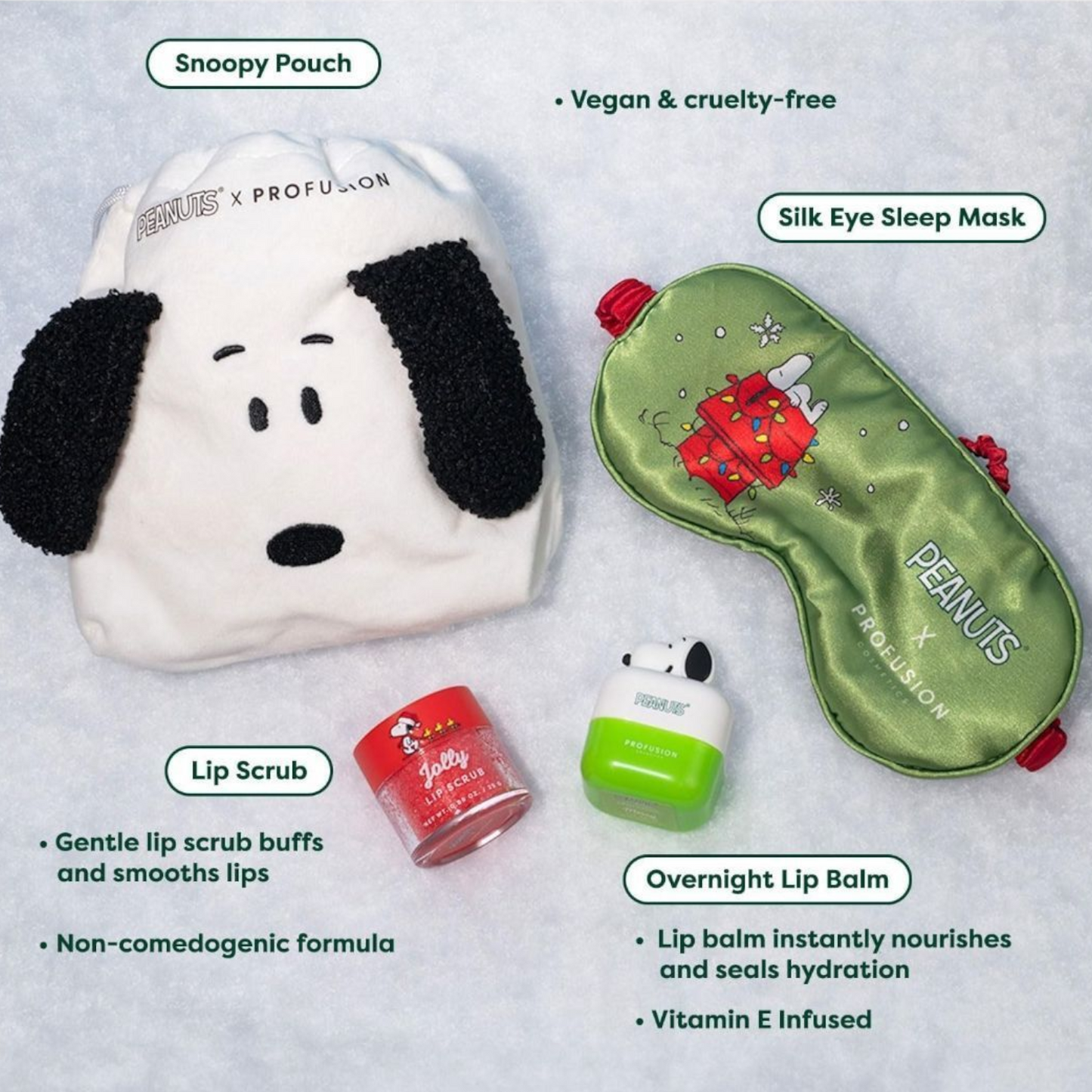 Snoopy Peanuts Make up maquillaje x Profusion Giftset