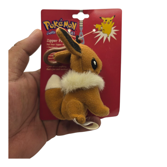 Llavero Vintage año 1999Pokémon Eevee de Peluche bag clip Zipper pull
