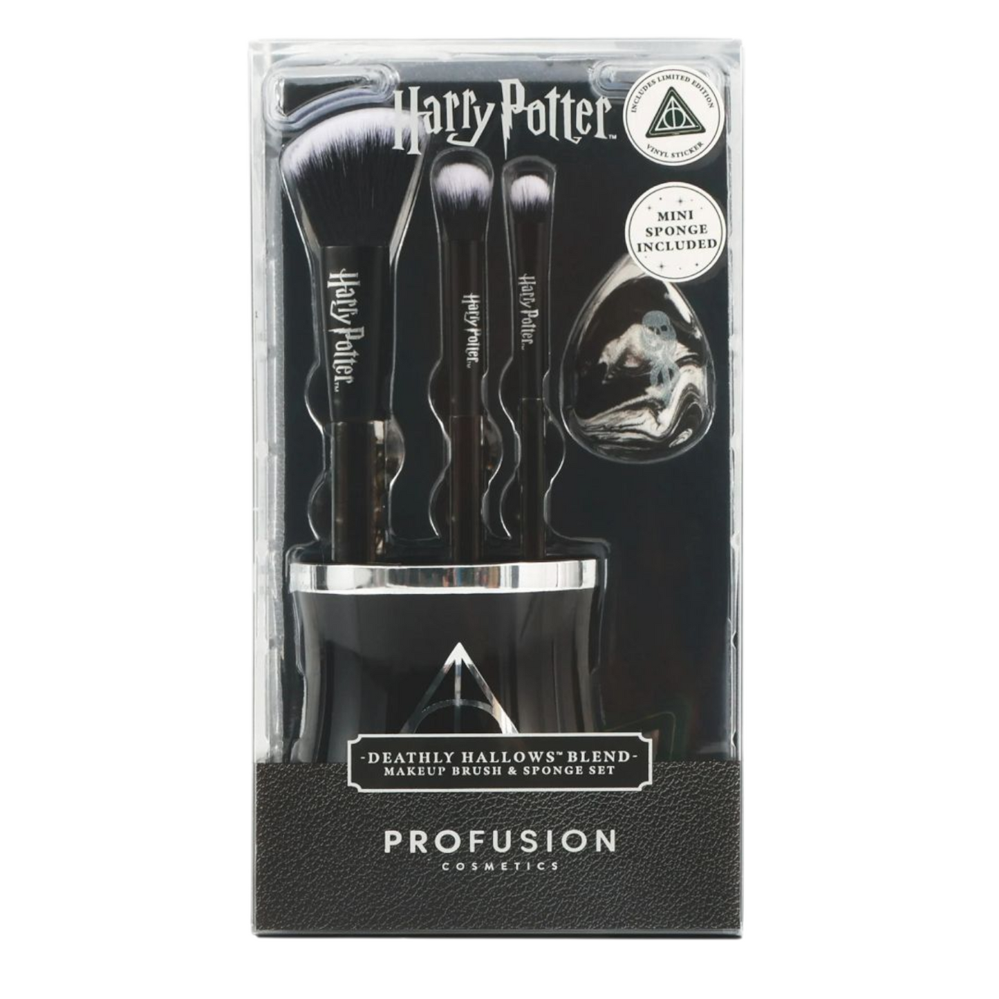 ⚠️ PREVENTA Maquillaje Harry Potter Dark arts set de Brochas con esponja y holder