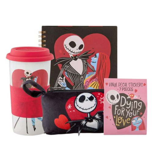 Nightmare Before Christmas Giftset con stickers, estuche, libreta, botella y caja decorativa