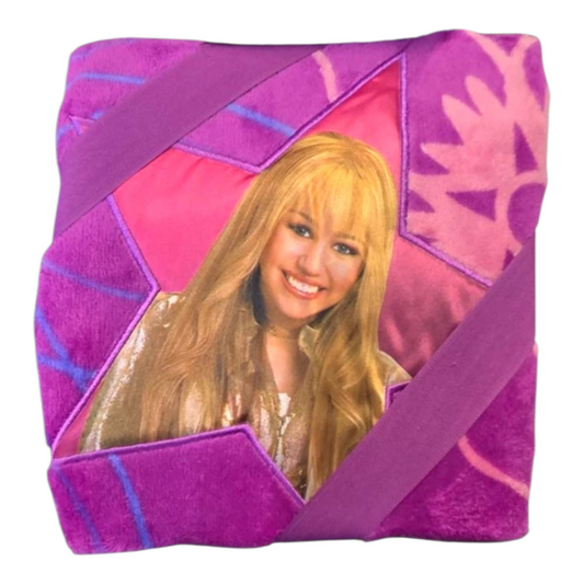 Años 2000s Hannah Montana Vintage Cobija Frazada personal 127x142 cms aprox
