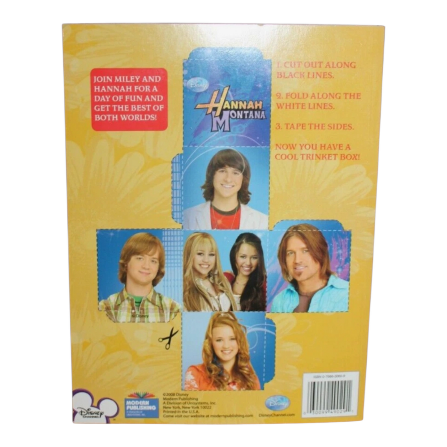 Años 2000s Hannah Montana Libro actividades año 1998 papel tipo revista morado