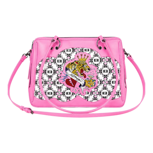 Tote Ed Hardy rosa 40x30cm aprox