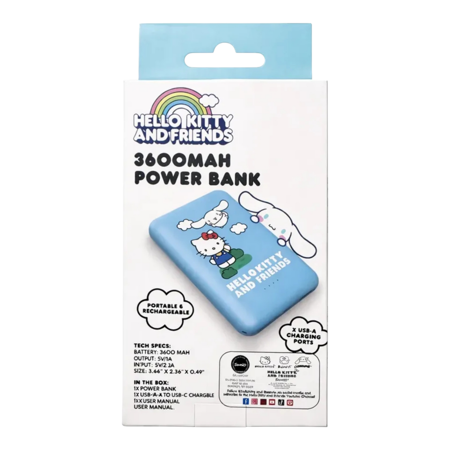 Sanrio Hello Kitty & Friends 3600mAh Power Bank