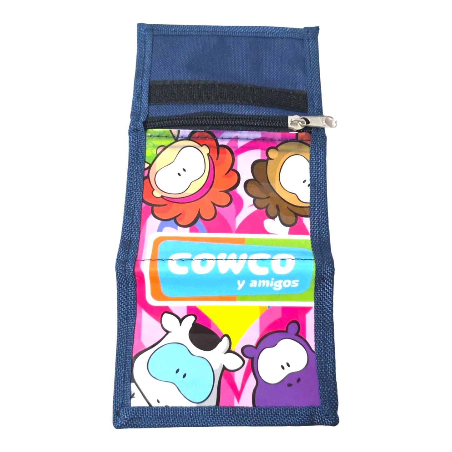 Cowco vintage cartera monedero azul marino