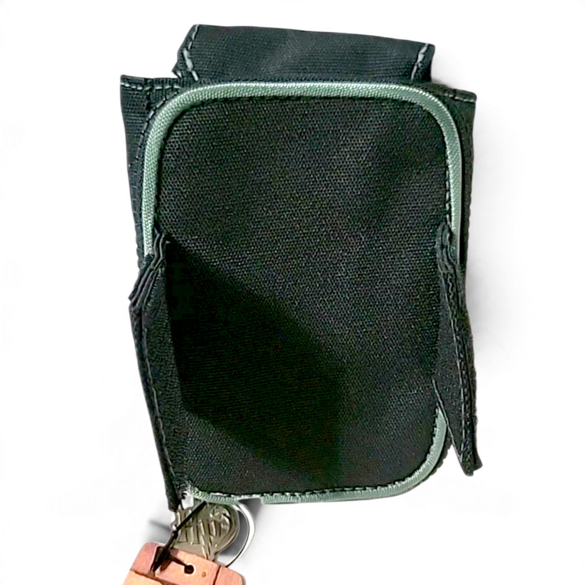 Harry Potter Vintage Cartera Monedero o Porta Celular con Velcro Verde Slytherin 13x9 cms aprox