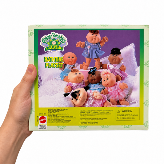 Cabbage Patch Vintage Bathtime set con bebé mini (10 cms) y accesorios sorpresa