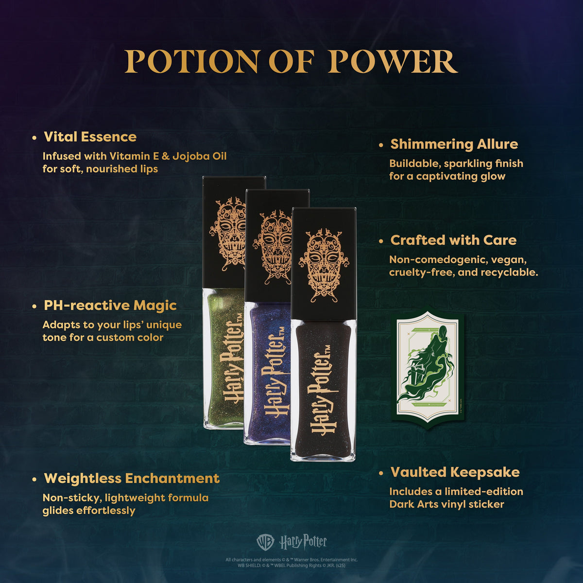 ⚠️ PREVENTA Maquillaje Harry Potter Dark arts changing shimmering lip oil