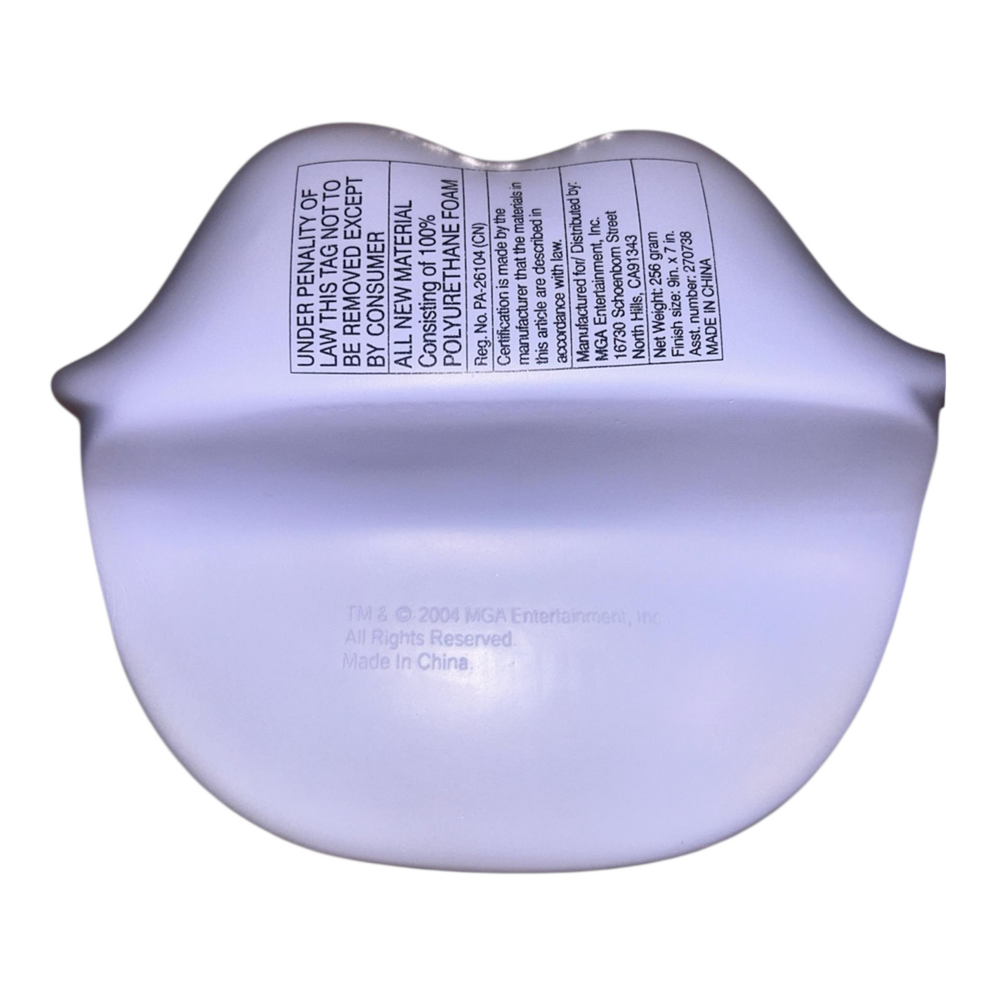 Cojín para baño Luscious Lips Bratz Lilac Attack año 2004 nuevo en caja LOOKING BRATZ MGA ENTERTAINMENT