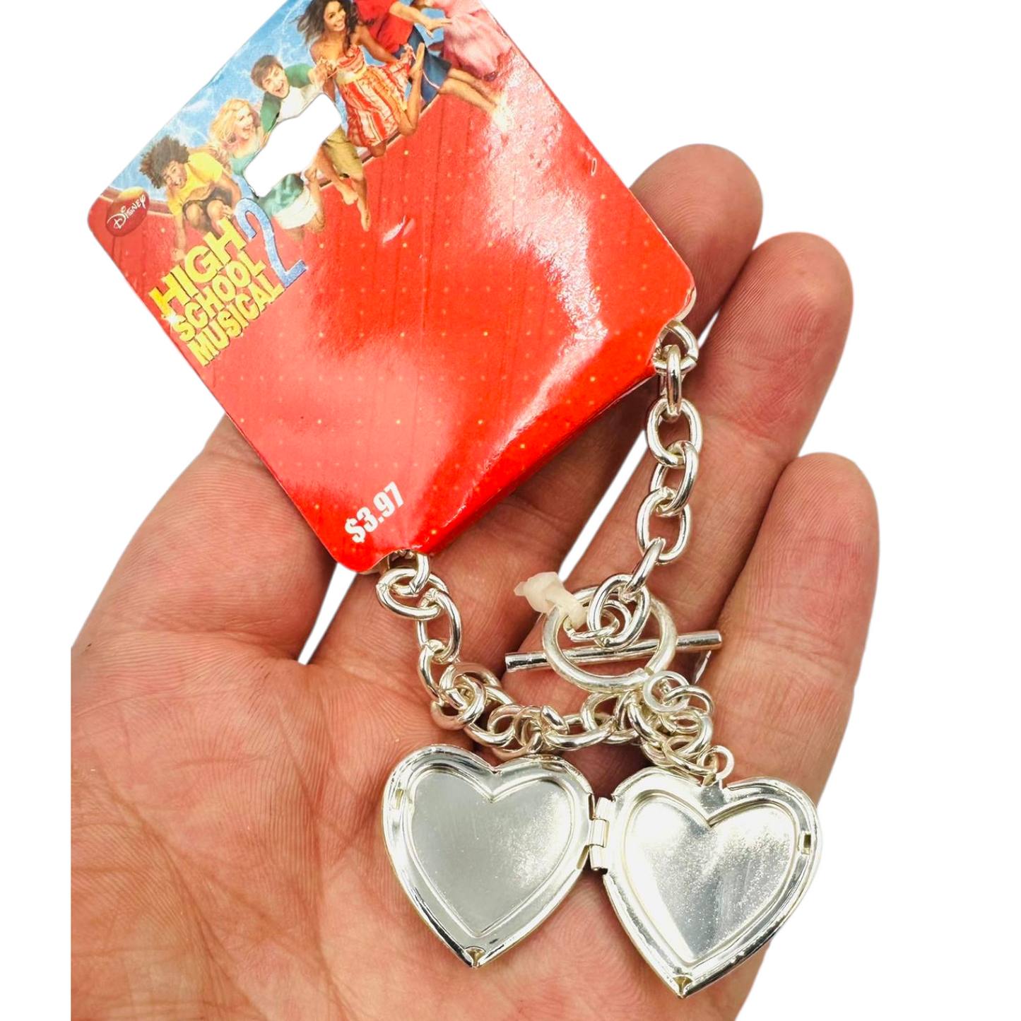 Años 2000s High school Musical Vintage Pulseras con relicario metalicas Locket Fantasía