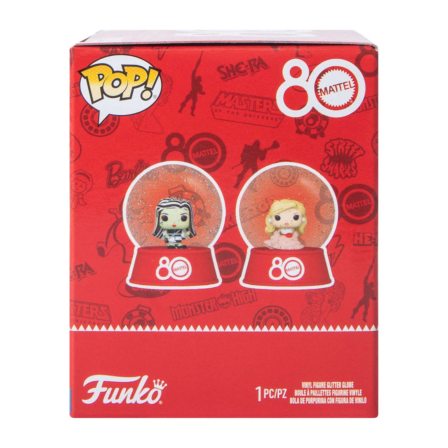 Mattel 80 aniversario mini snow globes Barbie peaches n cream