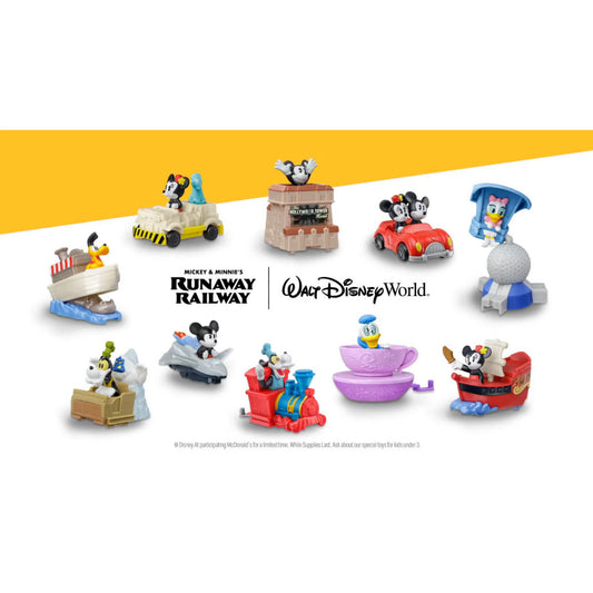 McDonald's Happy Meal Mickey and friends Runaway Train 50 aniversario Disney Año 2020