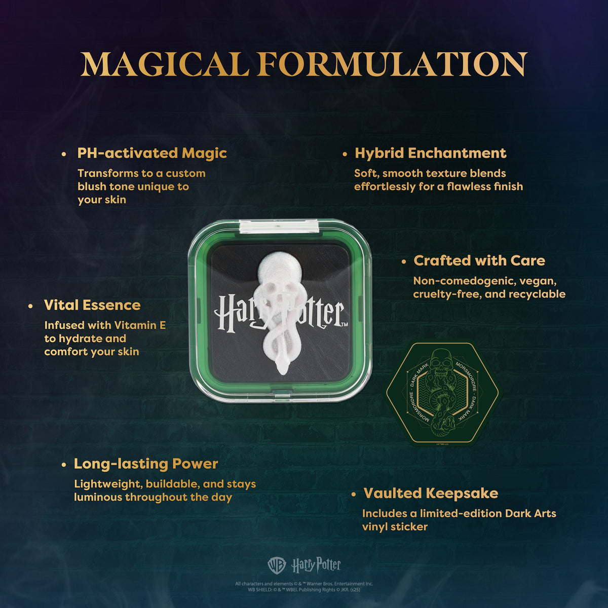 ⚠️ PREVENTA Maquillaje Harry Potter Dark arts blushlighter Cambia de color con PH