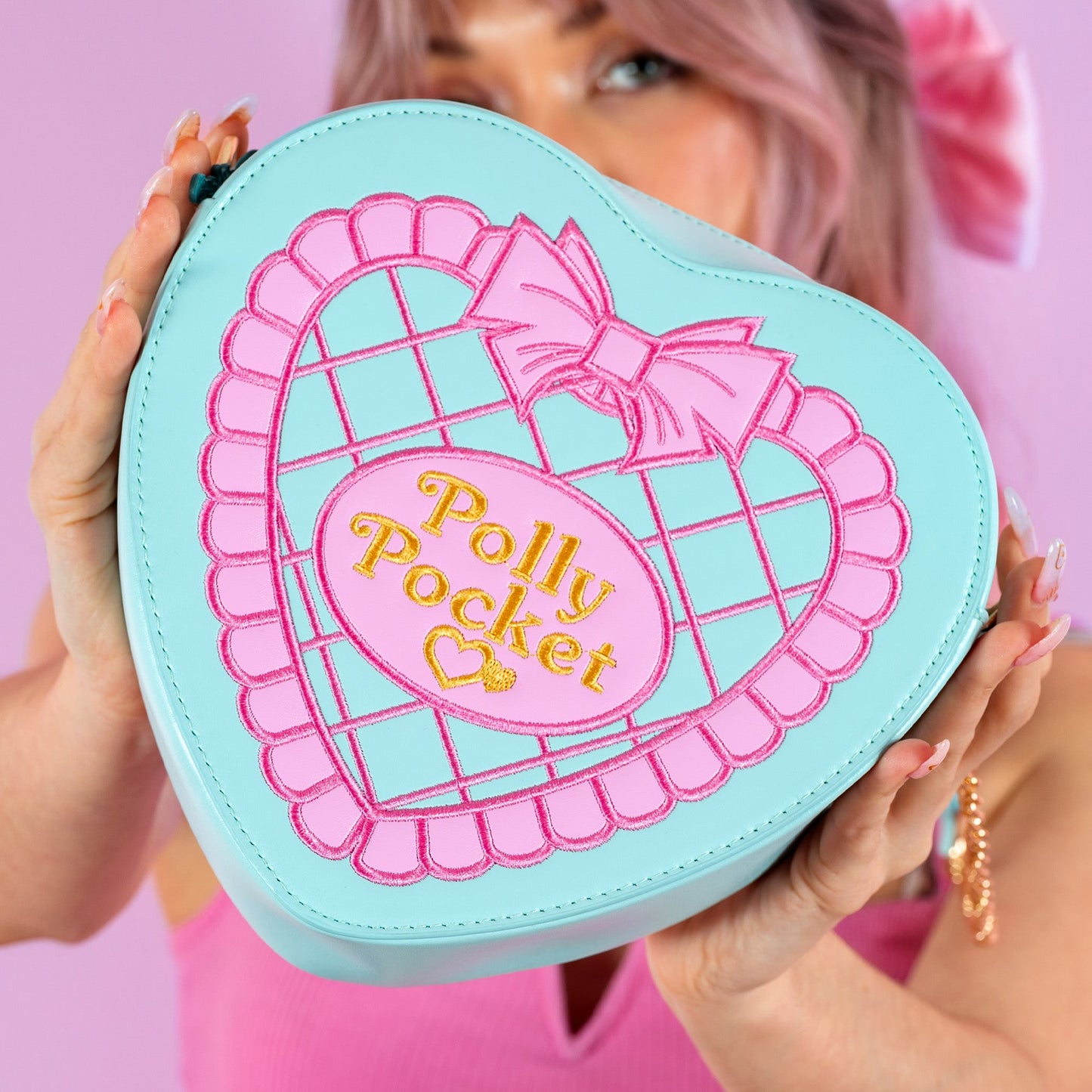 Bolso Crossbody Polly Pocket Corazón x Cakeworthy ENVÍO GRATIS