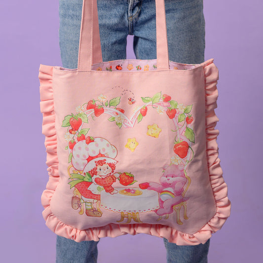 Tote bag Perfumada Strawberry shortcake y Care bears x Cakeworthy Rosita Fresita Ositos Cariñositos