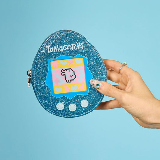 Pouch monedero Tamagotchi x Cakeworthy Azul