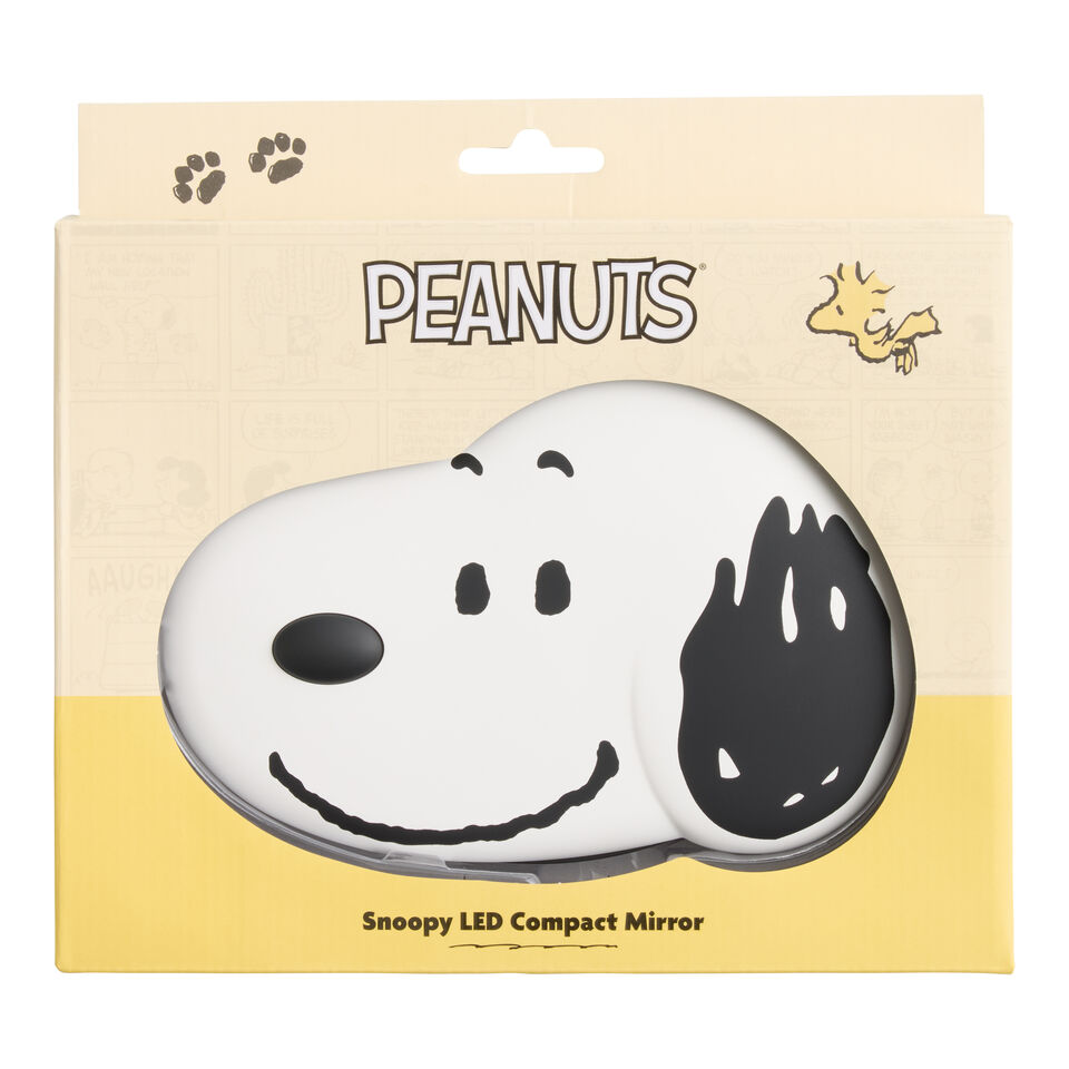 Impressions Vanity Snoopy Peanuts Espejo portátil. Con luz led touch y aumento. Recargable