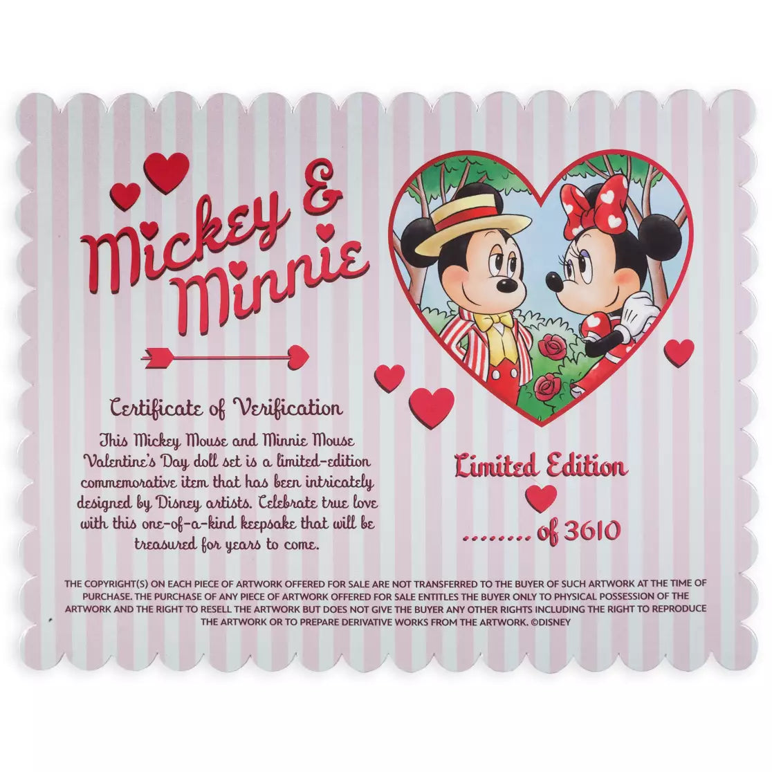 Muñecos edición limitada Valentines Mickey and Minnie Disney store