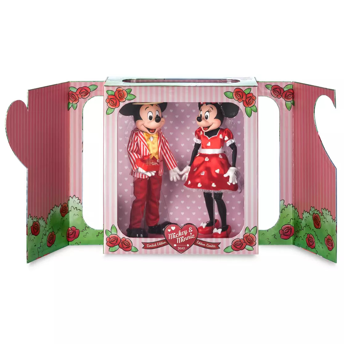 Muñecos edición limitada Valentines Mickey and Minnie Disney store