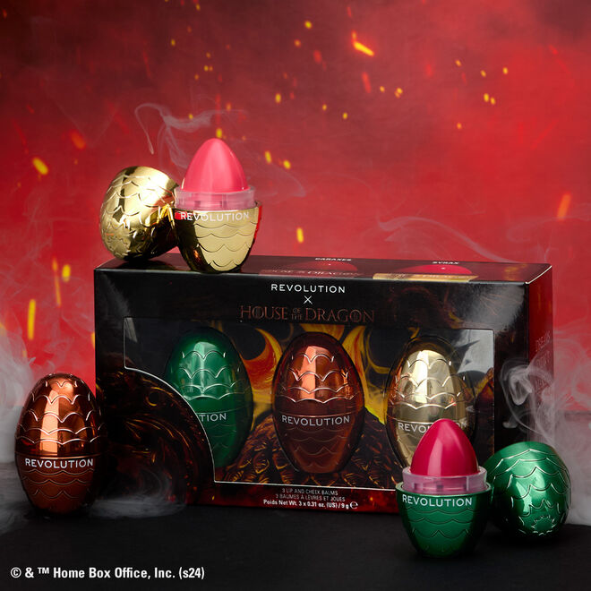 Set de 3 Bálsamos para Labios y Mejillas Dragon Egg x Revolution