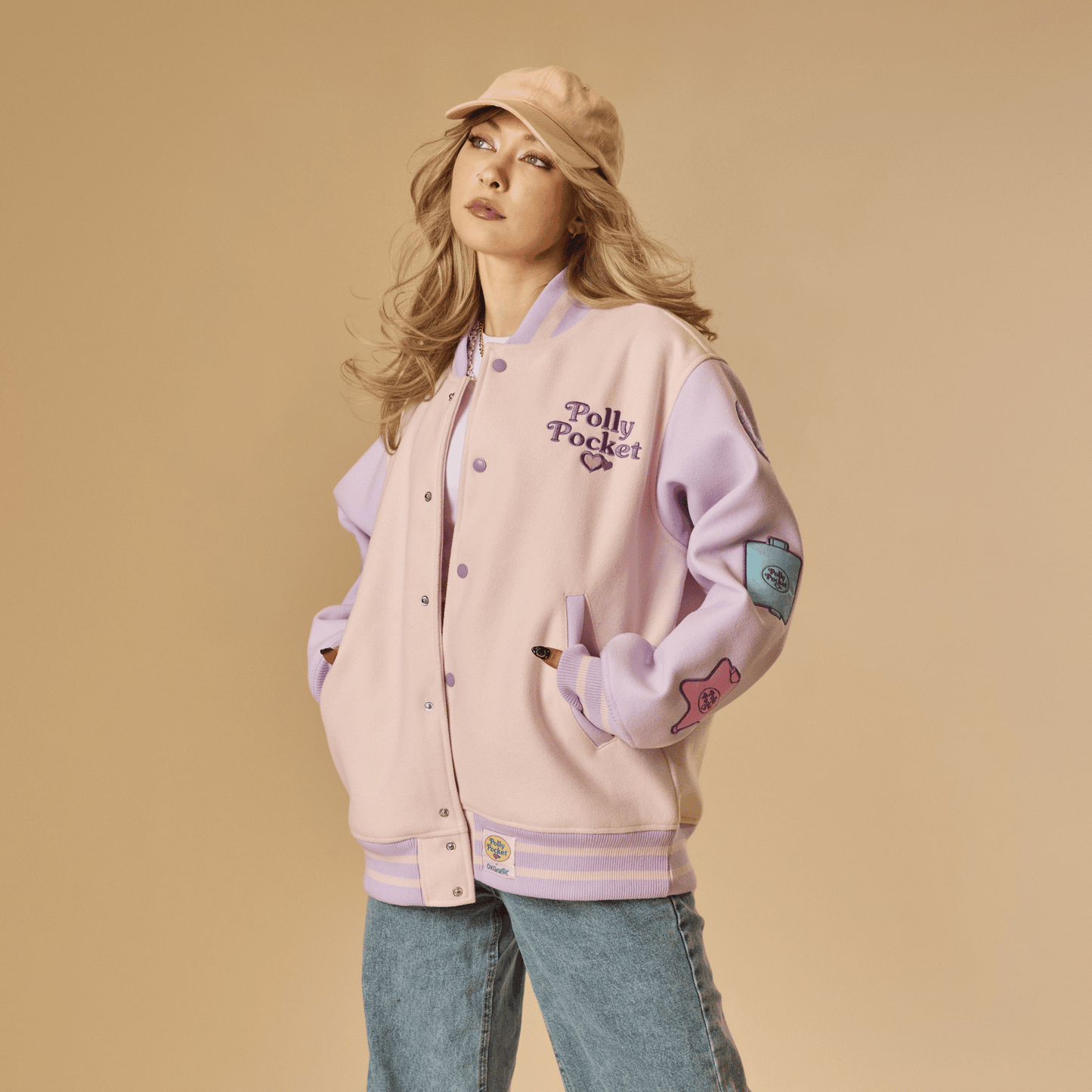 ⚠️PREVENTA IMPORTACIÓN Canadá Cakeworthy Polly Pocket Chamarra estilo varsity vintage Se enviará aprox 15-20 días habiles después de su compra (oversize)