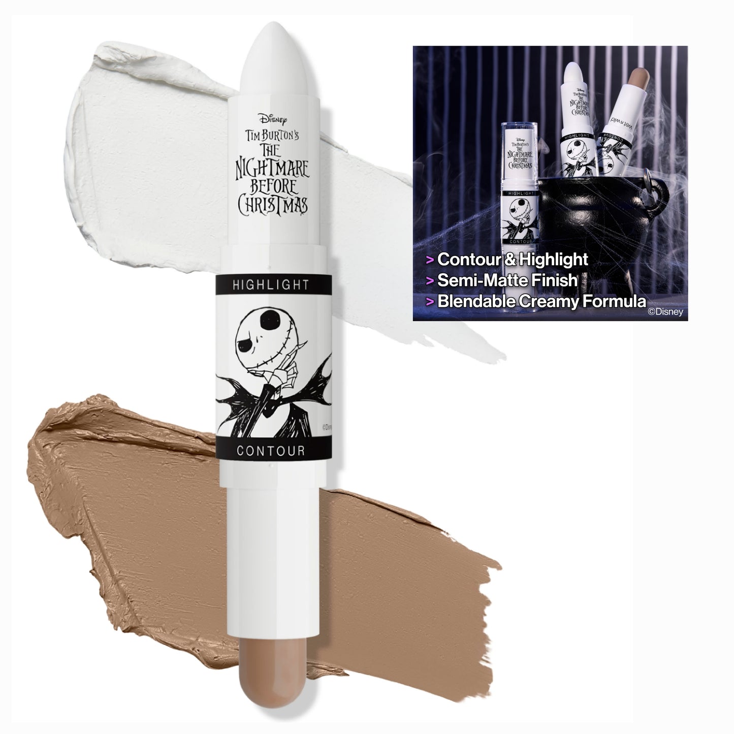 Contorno e Iluminador facial Nightmare before Christmas x Wet n Wild